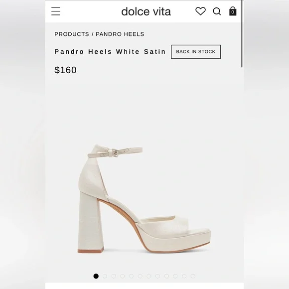 Dolce Vita Cream Platform Heels - Picture 4 of 4